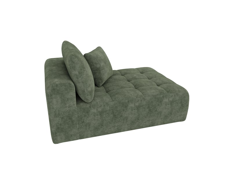  Canapé d'angle en l modulable 3-4 places 244,5 cm vert en chenille, design cloud sans cadre, sans montage Fay Lum - Conforama E
