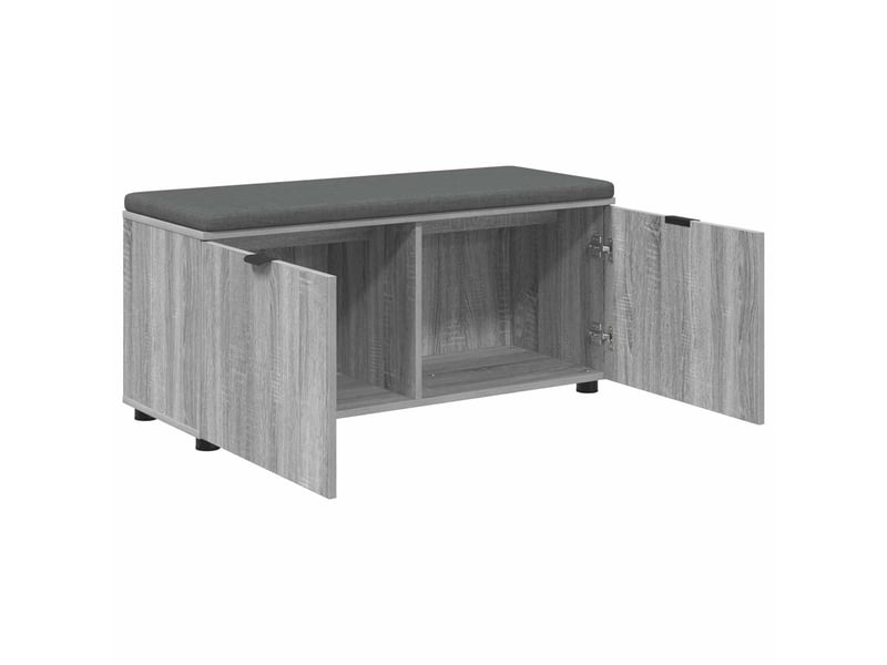  Banc d'entrée, banc interieur avec coussin gris sonoma 100x38x46 cm shl5433  - Conforama E