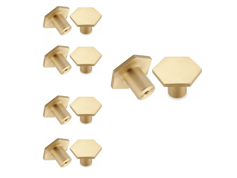  Poignée - cuivre - adaptée aux placards, tiroirs - 10 pièces - 30*21mm - or  - Conforama E