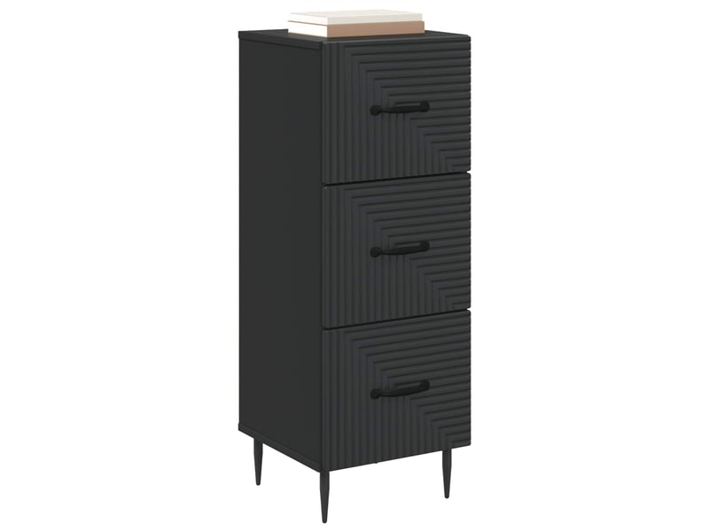  Armoire de rangement bureau, armoire à tiroirs noir 33 x 34,5 x 89,5 cm bois d'ingénierie  - Conforama C