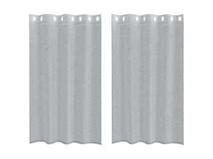 Lot de 2 rideaux en voile, voilage gris foncé 175 x 140 cm polyester cf43923