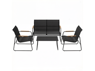 Ensemble de salon de jardin 4 pièces, mobilier de terrasse, extérieur et pelouse