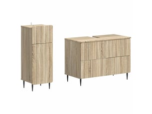 Ensemble de 2 meubles de salle de bain zwolle chêne sonoma cf63236