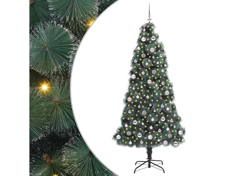  Sapin de noël, arbre de noël artificiel pré-éclairé avec ensemble de boules shl5753  - Conforama A