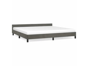 Lit 2 places 200x200 cm    coloris gris