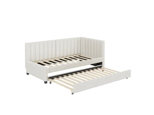 Lit banquette 90x200 cm KORFEE coloris beige