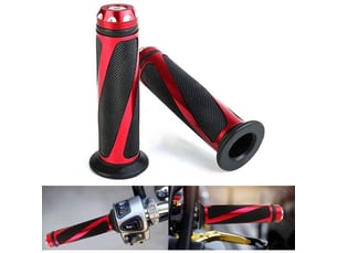 Universel poignée moto 1 paire universal 78 motorcycle caoutchouc guidon poignées (rouge)