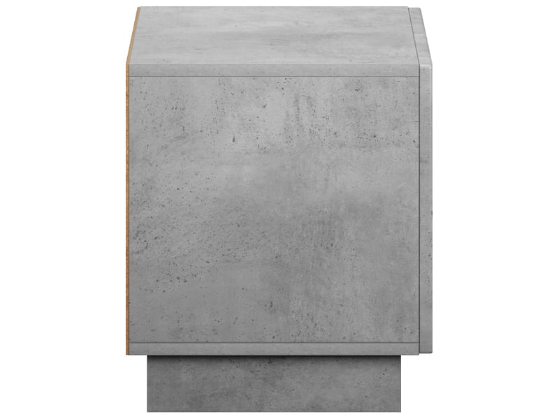  Meuble tv moderne, banc tv 60x34.5x40 cm gris béton bois d'ingénierie shl7232  - Conforama E