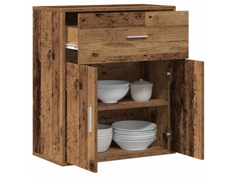  Buffet - bahut - meuble de rangement bois ancien 60 x 31 x 70 cm bois d'ingénierie  - Conforama C