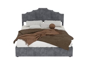 Lit coffre 140x200 cm coloris gris
