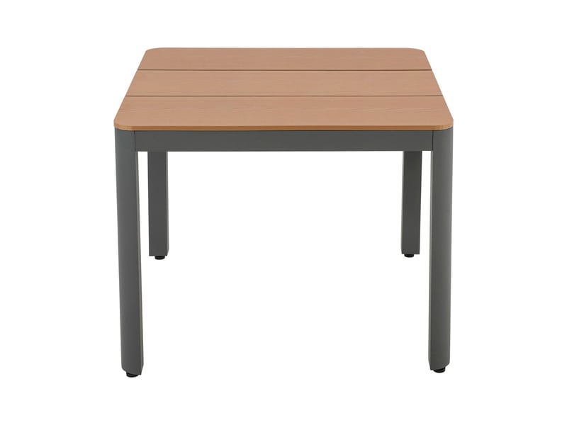Ensemble table de jardin carrée 90x90cm + 4 fauteuils gris - mimizan - Conforama C