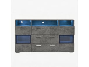 Buffet 2 porte(s) 3 tiroir(s) XYLO - 140 cm coloris gris