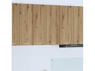 Meuble de rangement cuisine, armoire suspendue chêne artisanal 60x31x80cm shl1051