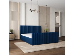 Lit coffre 180x200 cm <strong>MASSENO</strong>  <strong></strong> coloris bleu