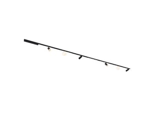 Rail magnétique 3 m noir 1 profilé 4 spots et 2 boules en verre 32w led - lyne