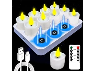 Bougie électronique led rechargeable avec charge magnétique, effet flamme réaliste sans fumée, télécommande, décoration mariage, télécommande usb-c