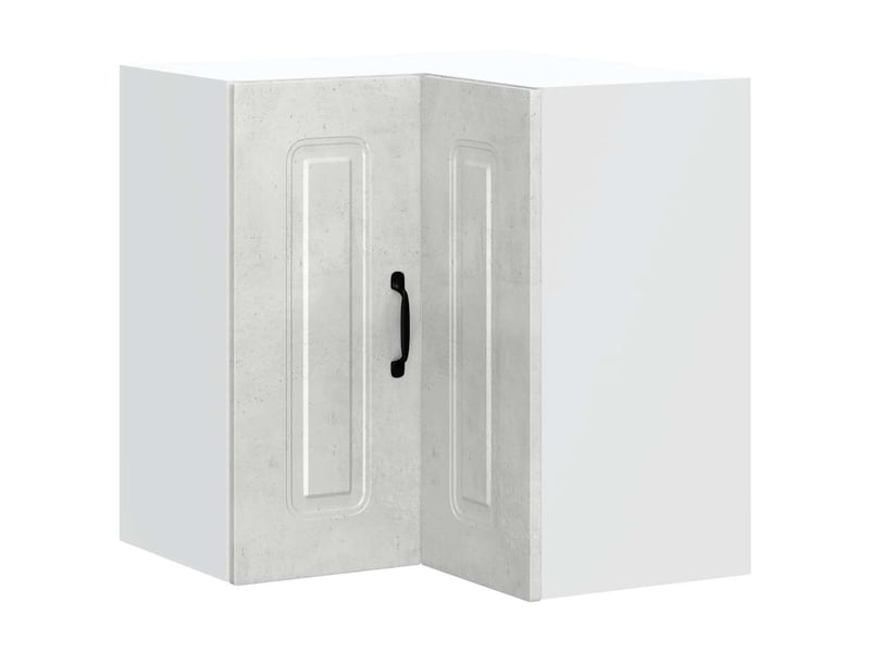  Meuble de rangement, armoire murale d'angle de cuisine kalmar gris béton  - Conforama A