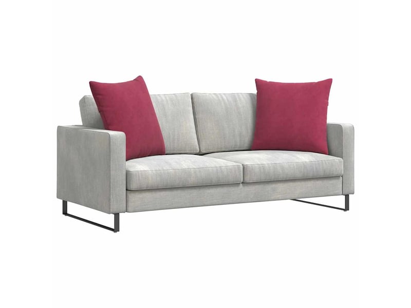 Lot de 2 coussins de canapé, coussins décoratifs bordeaux 80 x 80 cm cf59035 - Conforama C