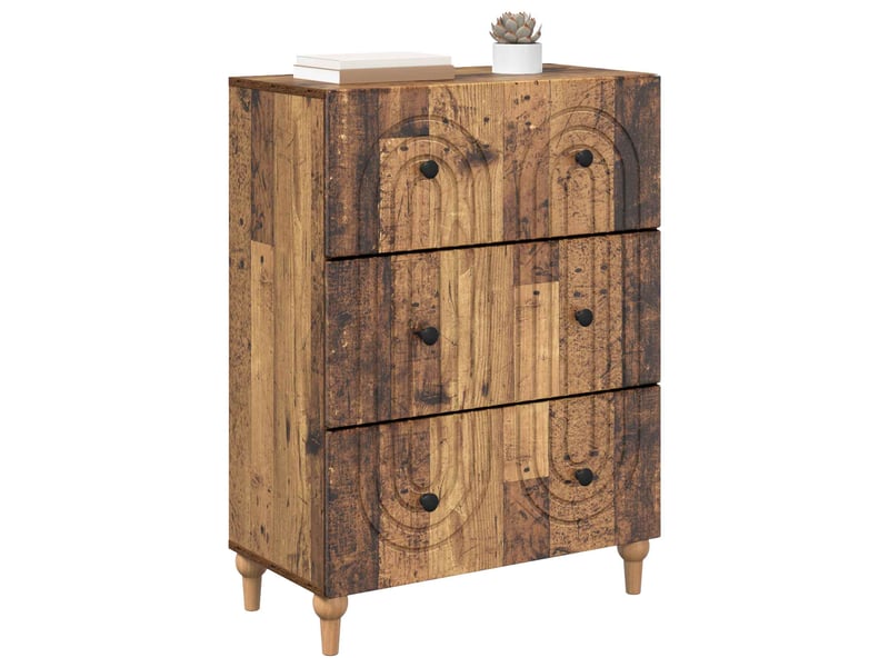 Armoire de rangement bureau, armoire à tiroirs bois ancien 66 x 34,5 x 90 cm shl5070  - Conforama C