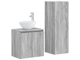 Ensemble de mobilier de salle de bain 2 pcs sonoma gris shl7764