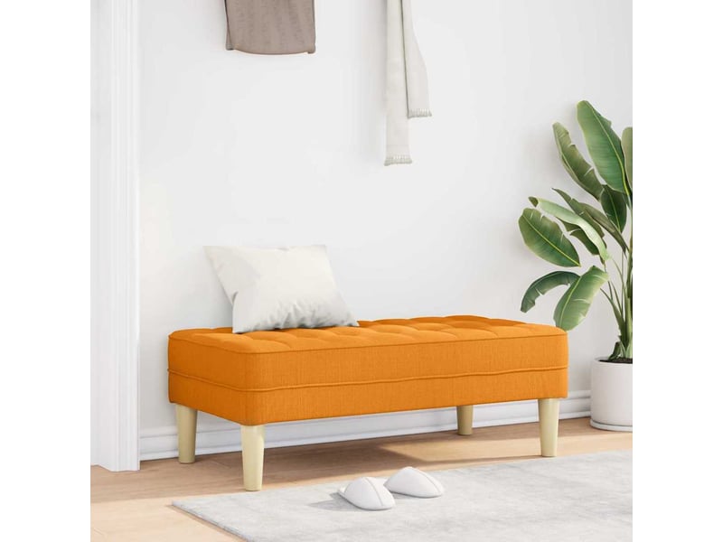  Banc chambre, banc de lit jaune foncé 113x57x39 cm tissu  - Conforama B