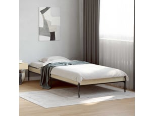 Lit adulte, lit simple, cadre de lit chêne sonoma 80x200cm bois d'ingénierie cf6272