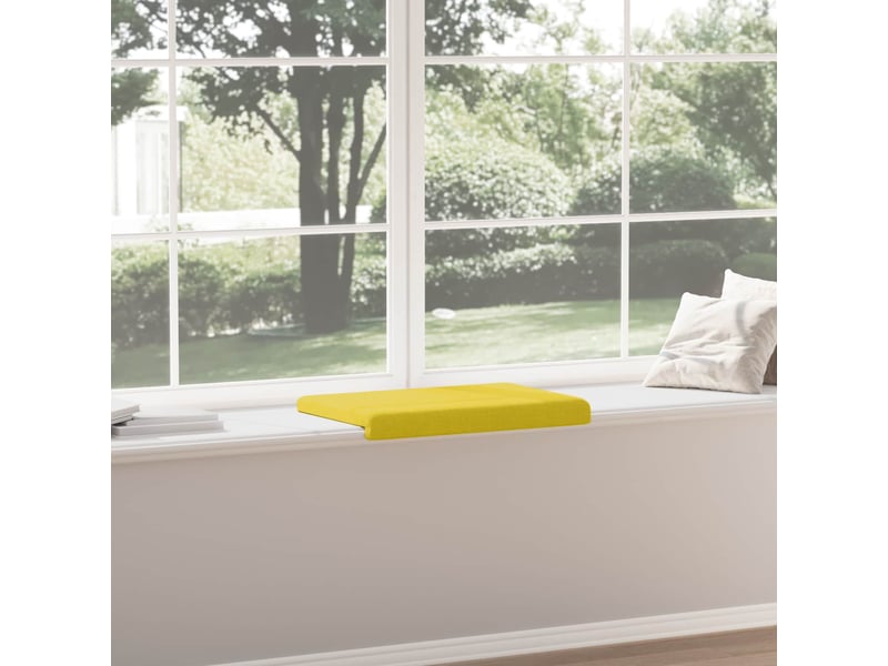  Coussin de banc, coussin d'assise, coussin de canapé tissu jaune clair profondeur 35 cm cf53804  - Conforama D