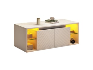 Table basse rectangulaire coloris blanc <strong></strong> <strong></strong> - 50 cmx100 cm