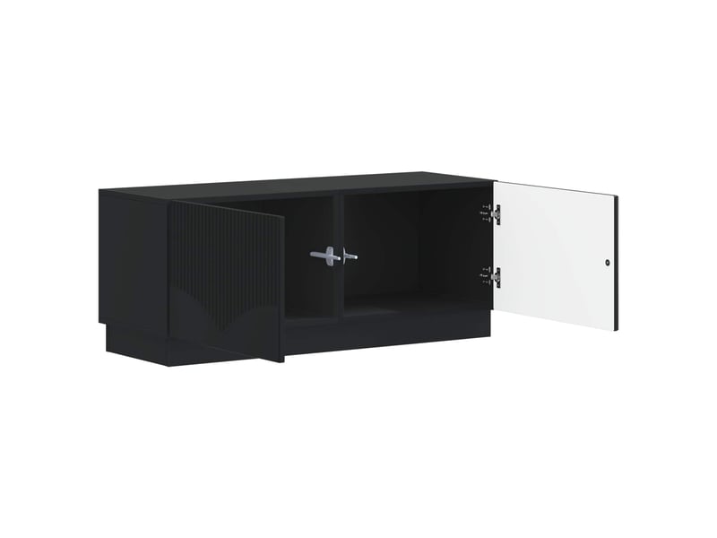 Meuble tv - banc tv - meuble de rangement noir bois d'ingénierie  - Conforama C