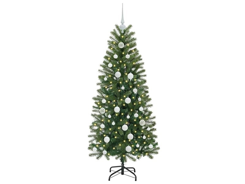  Sapin de noël artificiel, arbre de noël vert 150 cm pe et pvc shl3502  - Conforama C