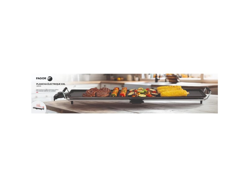  Plancha électrique 100 cm xxl 1800w noir fagor fgp100  - Conforama D