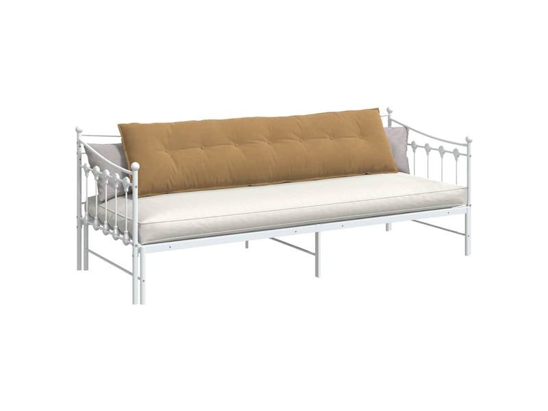 Coussin de dos, coussin de dossier marron 200 x 50 cm tissu en velours côtelé cf54805 - Conforama C