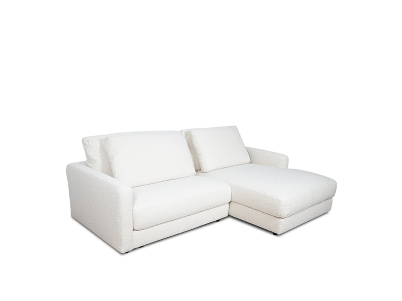 Canapé venezia laine bouclée angle d blanc cassé 3 pl 3CA56.AS.3A.D.01 - Conforama E