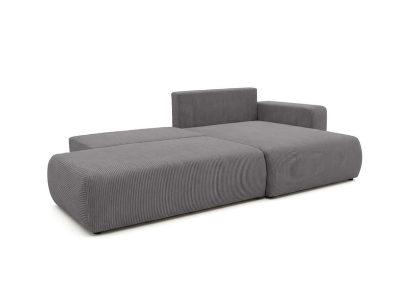  Canapé d'angle max réversible et convertible 5 places alya en velours côtelé - gris foncé ALYA - Conforama D