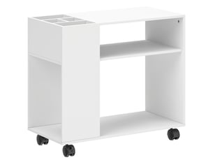 Bibliotheque coloris blanc 2 étagère(s) <strong>MEULVA</strong> <strong></strong> - 70 cm x 60 cm
