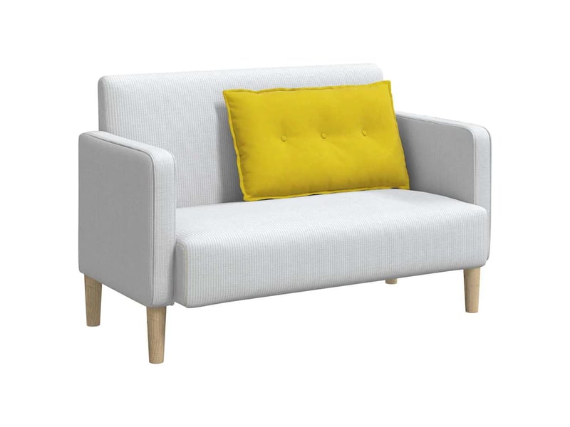 Coussin de dos, coussin de dossier jaune 80 x 50 cm tissu en velours côtelé cf54765 - Conforama C