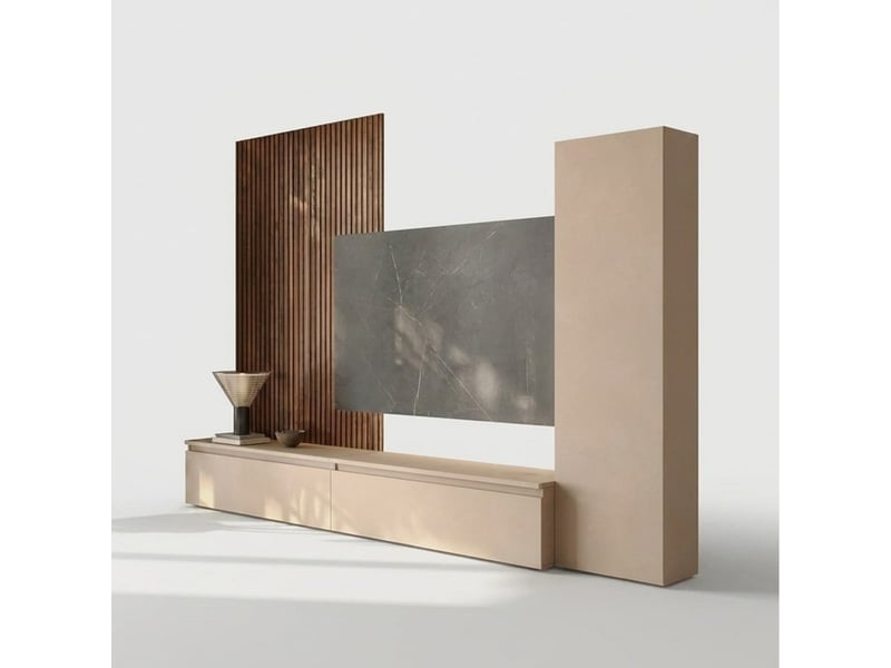  Meuble tv mural moderne pour salon composizione 220  - Conforama A