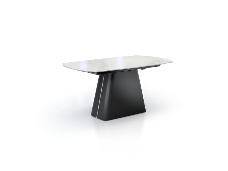 Table extensible en céramique pour salle à manger libin - blanc - Conforama A