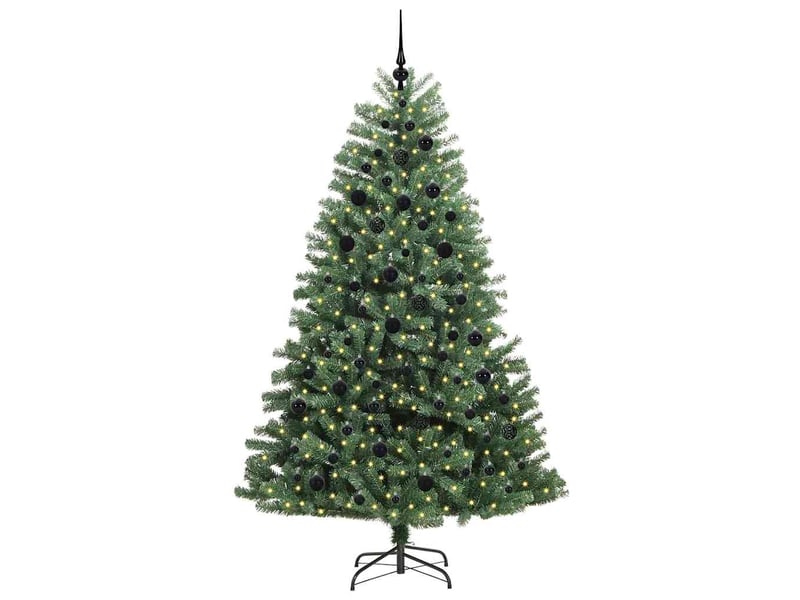  Sapin de noël, arbre de noël artificiel à branches articulées vert 210 cm cf61100  - Conforama C