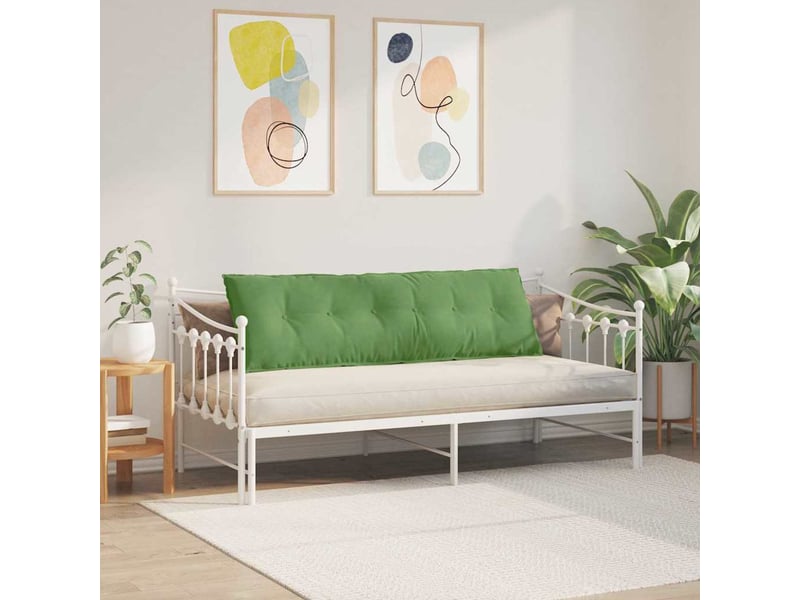 Coussin de dos, coussin de dossier vert clair 160 x 50 cm tissu en velours côtelé cf55051 - Conforama D