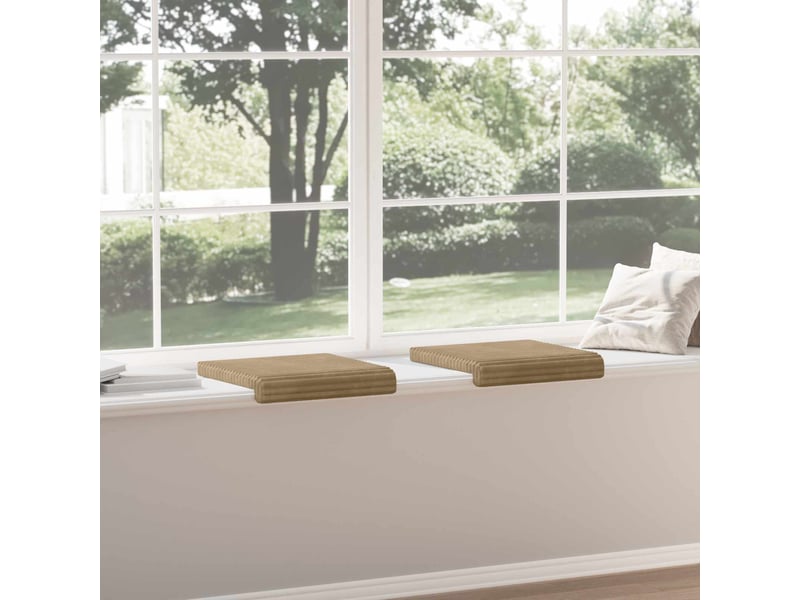  Lot de 2 coussins de banc, coussins d'assise, coussins pour chaisecanapé velours côtelé en peluche taupe cf52531  - Conforama D