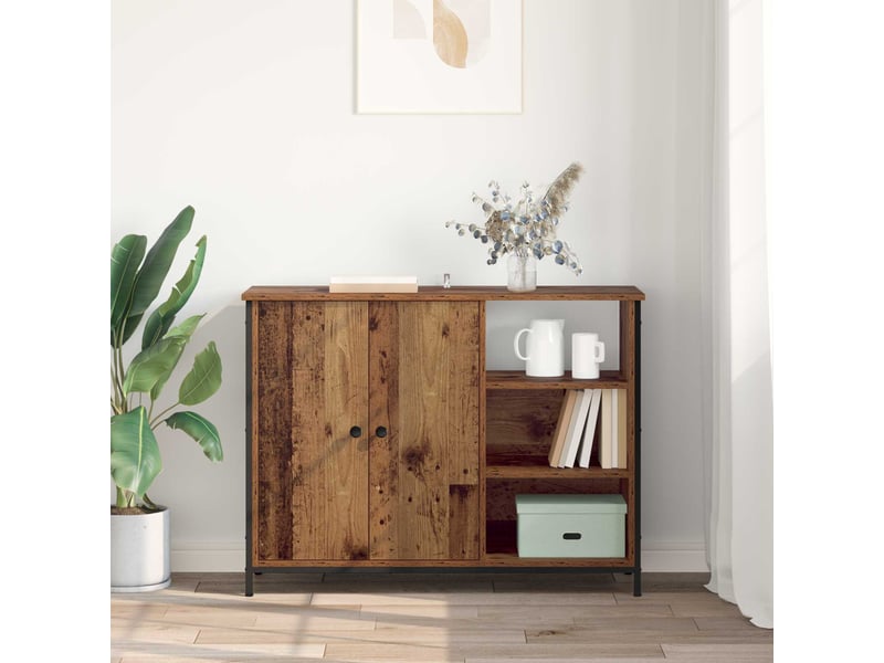  Buffet - bahut - meuble de rangement bois ancien 100 x 33 x 75 cm bois d'ingénierie  - Conforama D