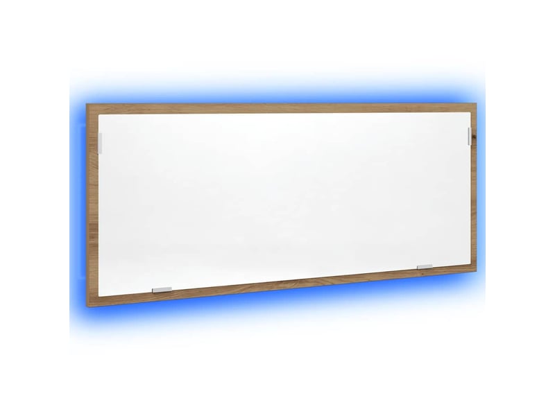  Miroir de salle de bain, miroir de toilette à led chêne artisanal bois d'ingénierie cf62515  - Conforama E