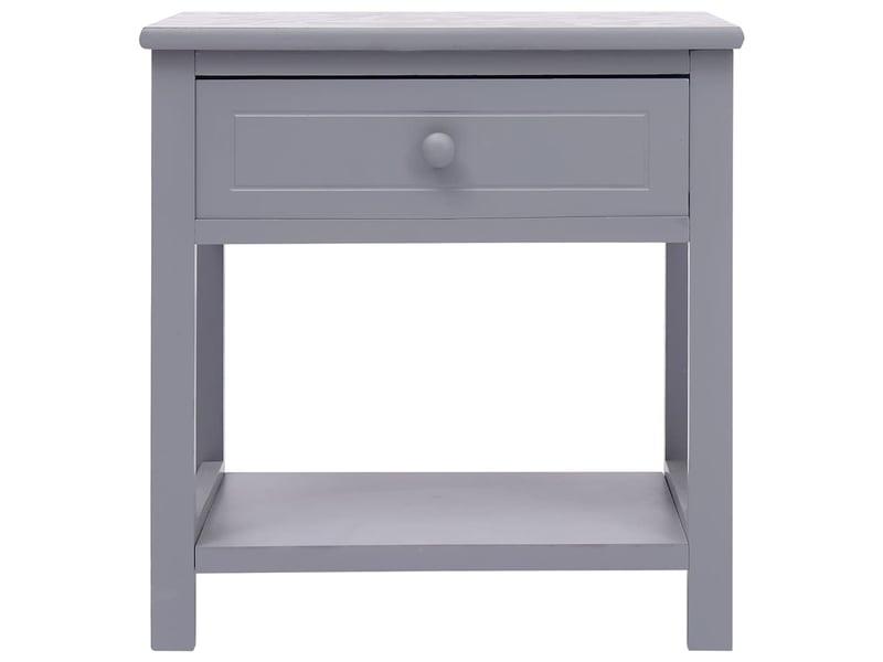  Lot de 2 tables de chevet - cabinet de chevet - table de nuit gris 40x29x42 cm bois de paulownia  - Conforama C