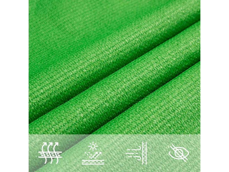  Voile d'ombrage - voile d'ombre - voile parasol 160 gm² vert clair 3x3x4,2 m pehd  - Conforama E
