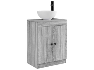 Meuble salle de bain avec évier, meuble de rangement sonoma gris 54x35x83 cm shl4192