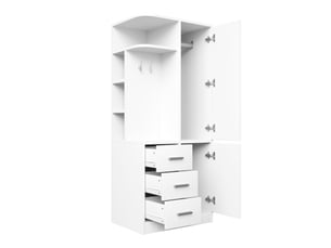 Armoire 2 porte(s) battante  3 tiroir(s) MODFU  coloris blanc largeur 70 cm