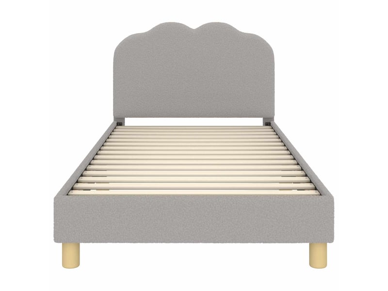  Cadre de lit pour enfants - lit jeune avec tête de lit gris clair 90x200 cm  - Conforama D