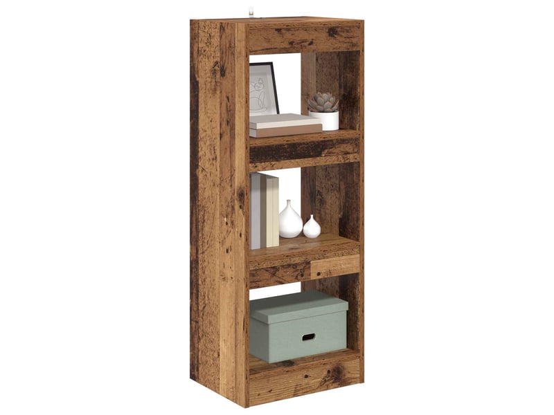Bibliothèque 3 niveaux, armoire à livres 40 x 30 x 103 cm bois d'ingénierie - Conforama C