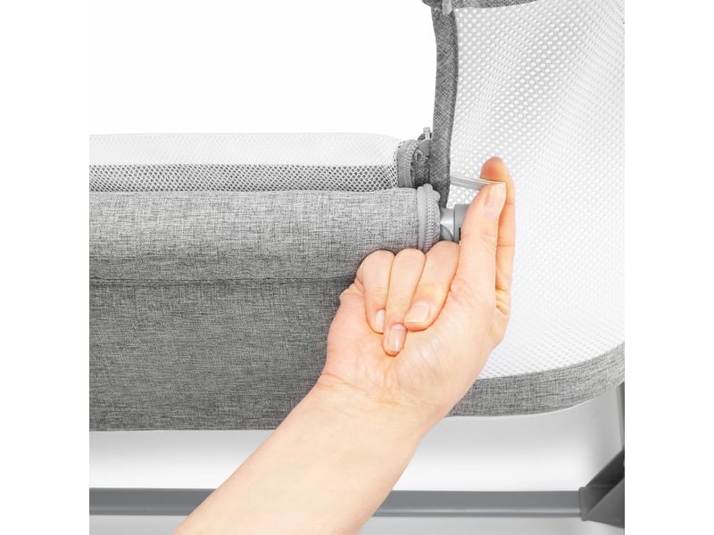 Lit bébé cododo 3 en 1, lit parapluie pliable jusqu'à 9 kg, réglage hauteur 7 niveaux, 4 roues, paroi latérale amovible, lit d'appoint peut s'incline  - Conforama C